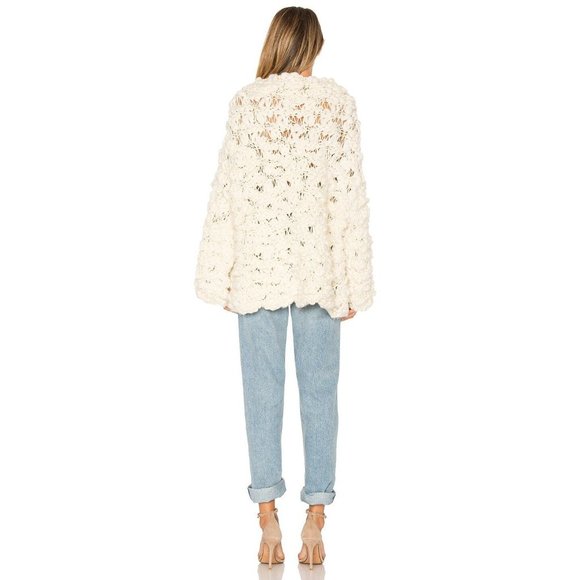 For Love & Lemons Mademoiselle Popover Sweater Creme - Picture 4 of 10